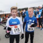 2 lovende ungdommer med gode tider. F.v. Marius Fauskanger og Svein Berland Furnes
